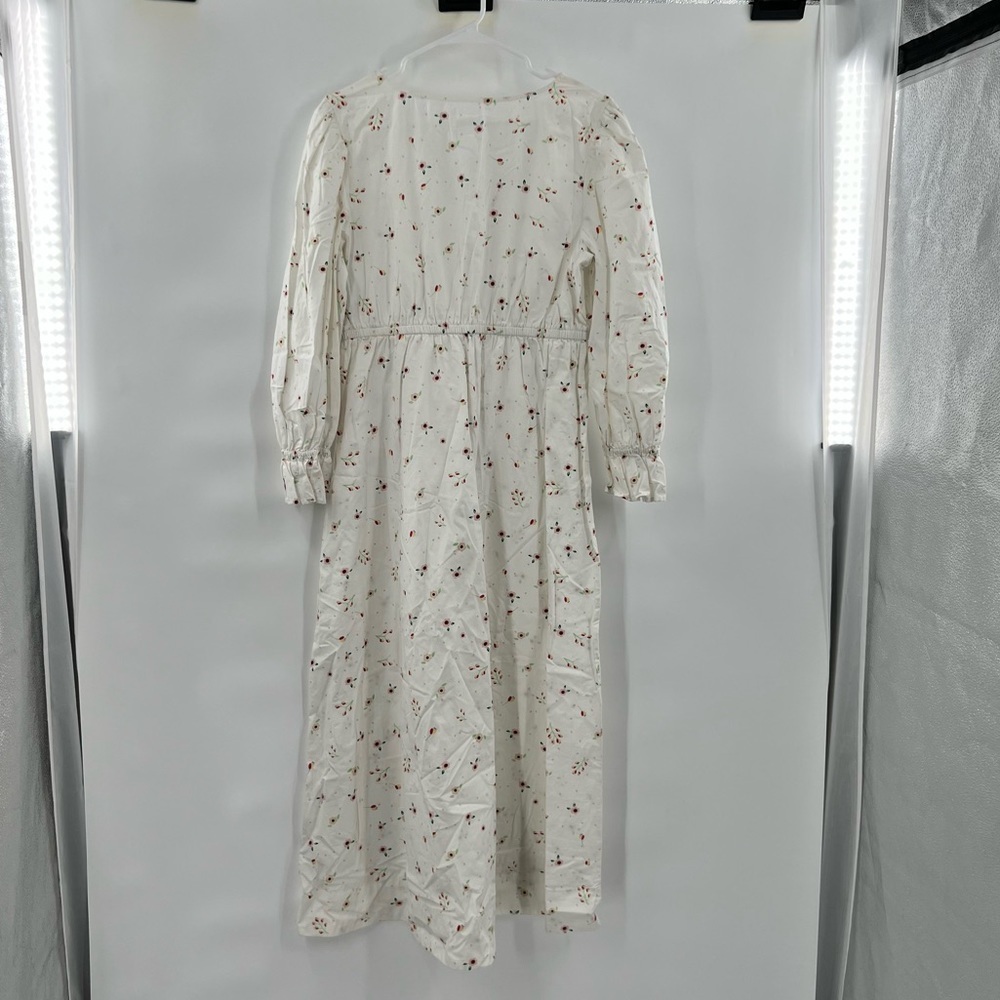 Thefashionguitar the drop long sleeve maxi dress white floral size M - Picture 5 of 12